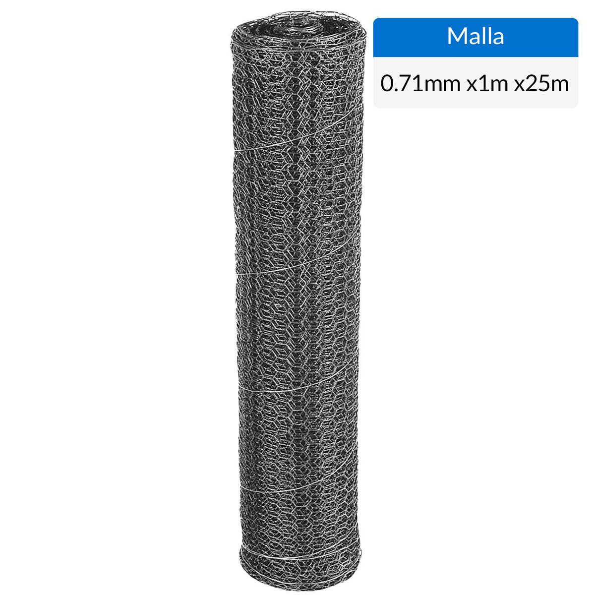 VECTOR - 1x25 m Malla 3/4'' estuco hexagonal galvanizada