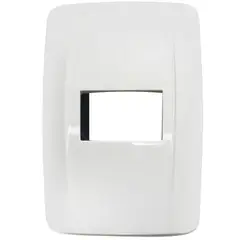 KARSON - Placa 1 módulo con soporte blanco