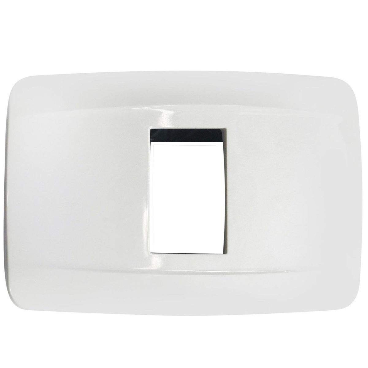 KARSON - Placa 1 módulo con soporte blanco