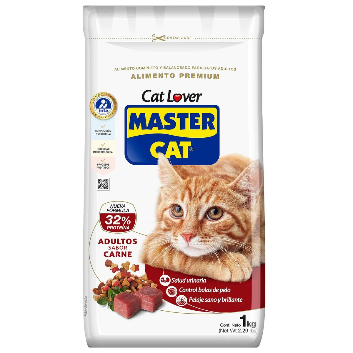 MASTER CAT - Alimento para Gato Adulto Carne 1 kg