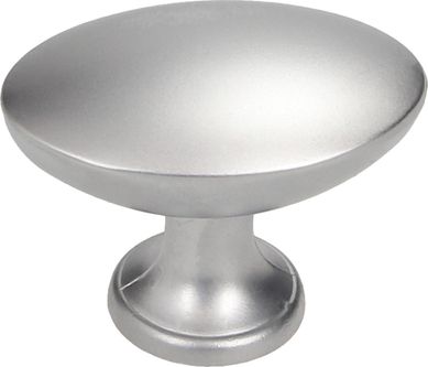 Perilla ovalada 27 mm cromo mate