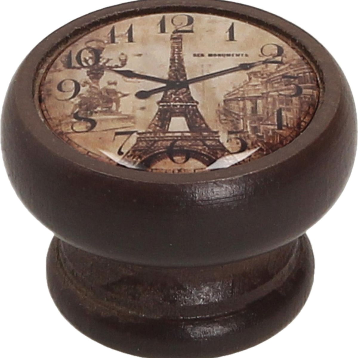 FIXSER - Perilla 40 mm madera nogal reloj Eiffel