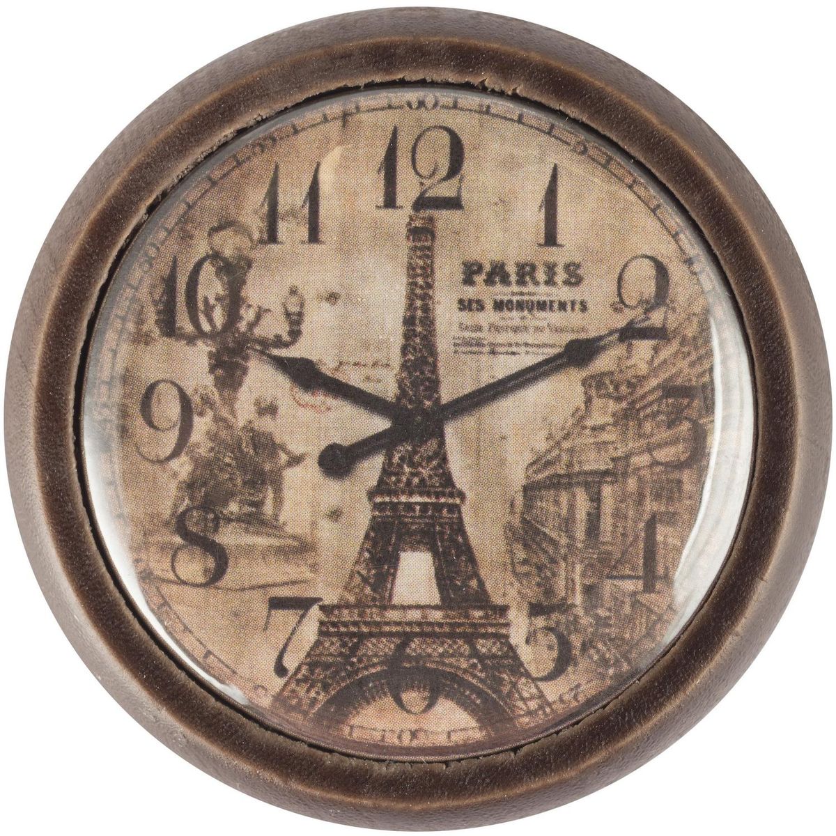 FIXSER - Perilla 40 mm madera nogal reloj Eiffel