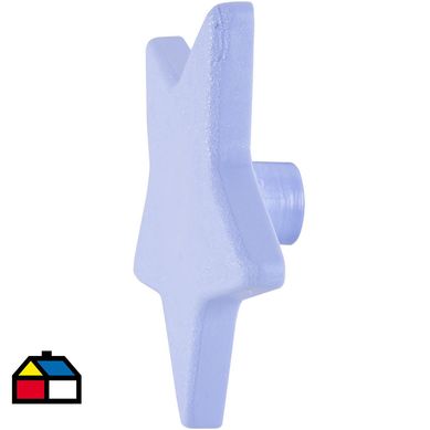 Perilla estrella plstico azul celeste