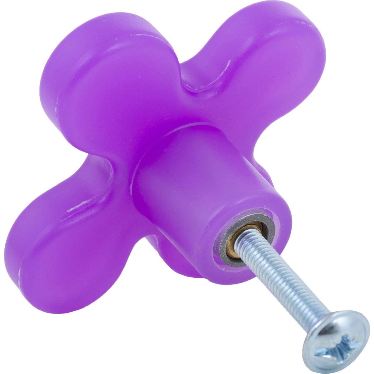 FIXSER - Perilla flor abs morado cromo mate