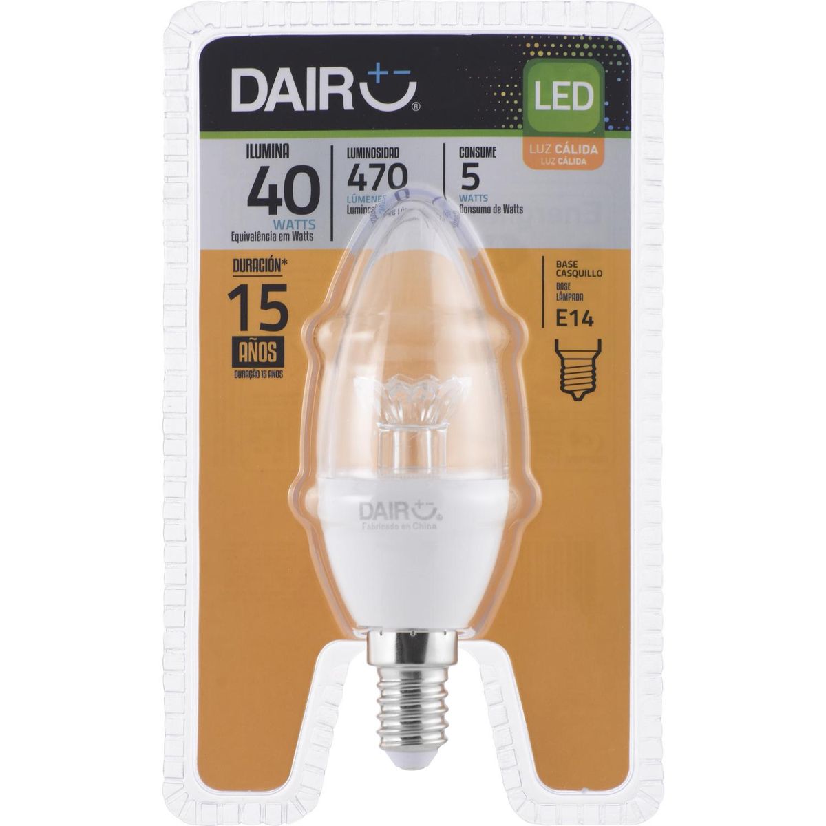 DAIRU -  5 W E14 470 lm Luz Cálida