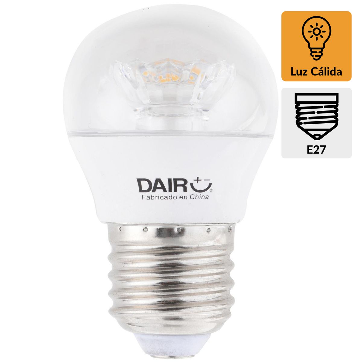 DAIRU - Ampolleta Led Mini Globo 40 W E27 470 lm Luz Cálida
