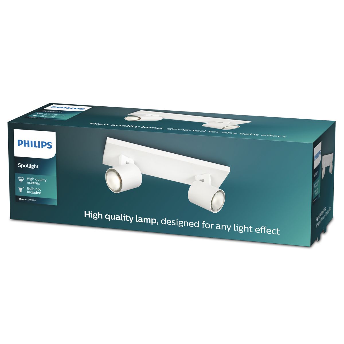 PHILIPS - Barra Led Neiro 2 Luces Metal Blanco