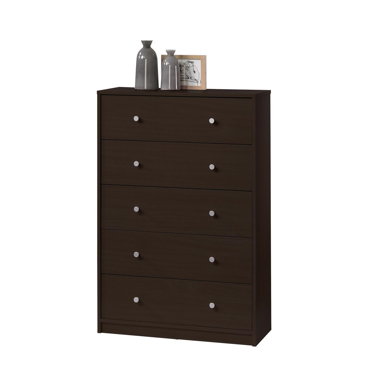 TVILUM - Cómoda 5 Cajón(es) May 72x108x30 cm Chocolate
