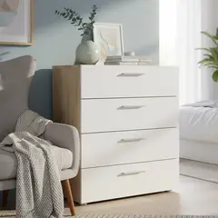 TVILUM - Cómoda 4 Cajón(es) Pepe 70x82x40 cm Blanco