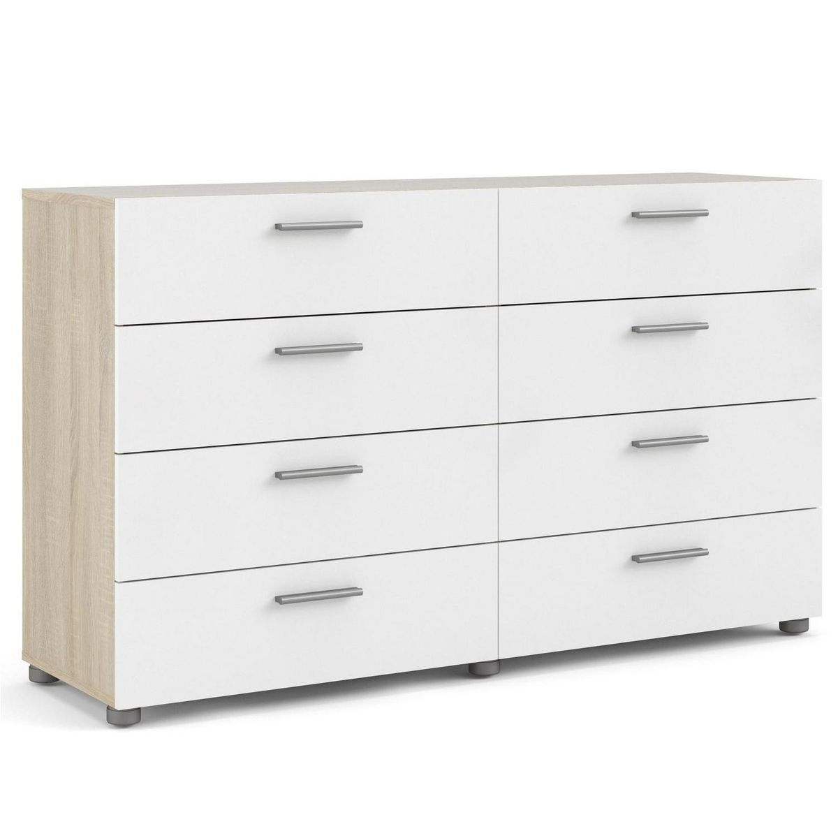 TVILUM - Cómoda 8 Cajones Pepe 140x82x40 cm Blanco