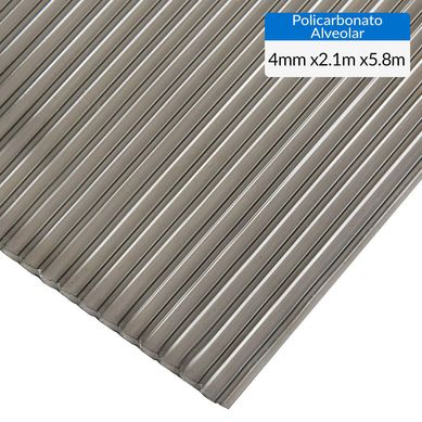 Policarbonato alveolar de 4x2100x5800 mm color bronce