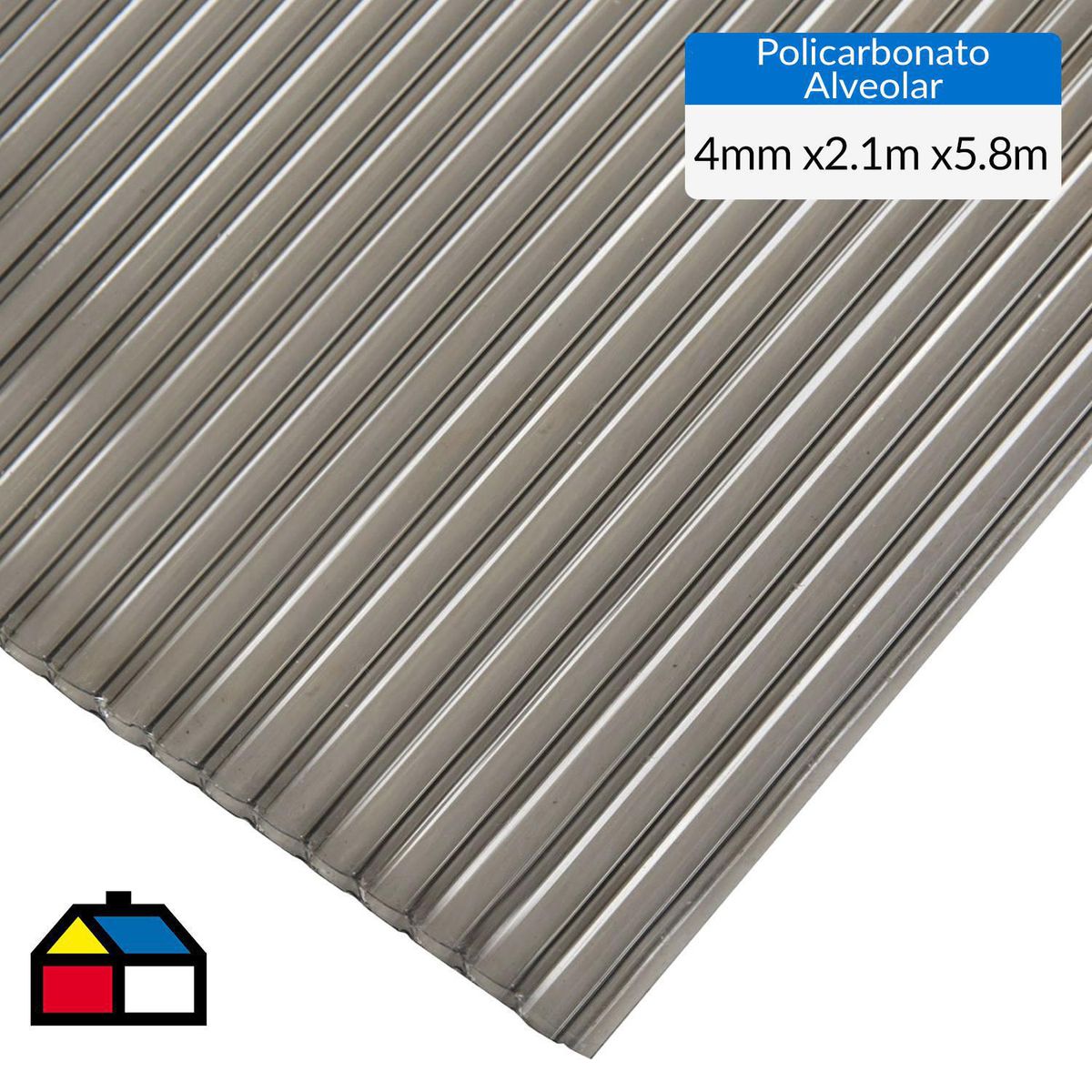 DVP - Plancha Policarbonato Alveolar 4 mm 210x580 cm Bronce