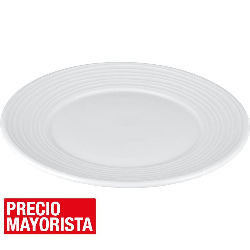 JUST HOME COLLECTION - Plato de comida 21 cm blanco Ring