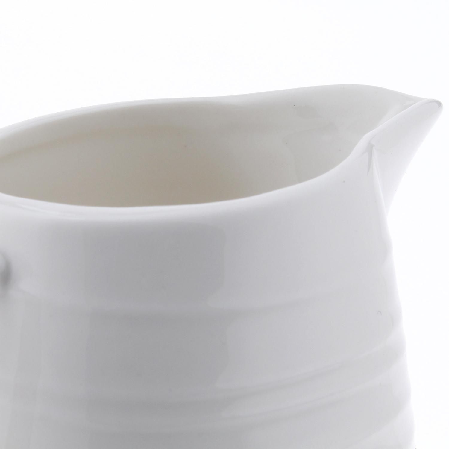 MUXHEL Juego 12 Jarras De Leche Porcelana 110 Ml – Con Asa, Blancas