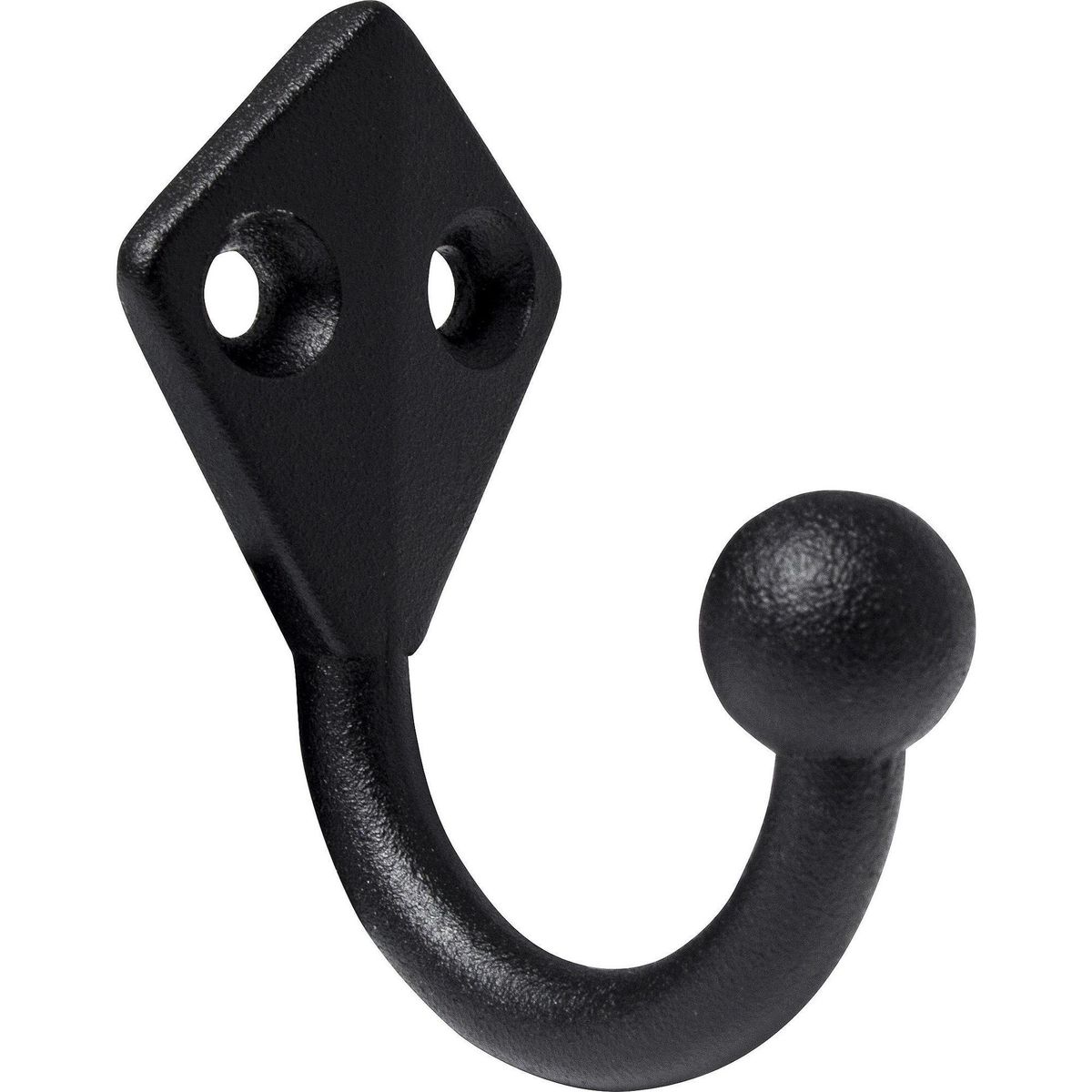 REY - Gancho para Percha Sencillo Zinc Negro