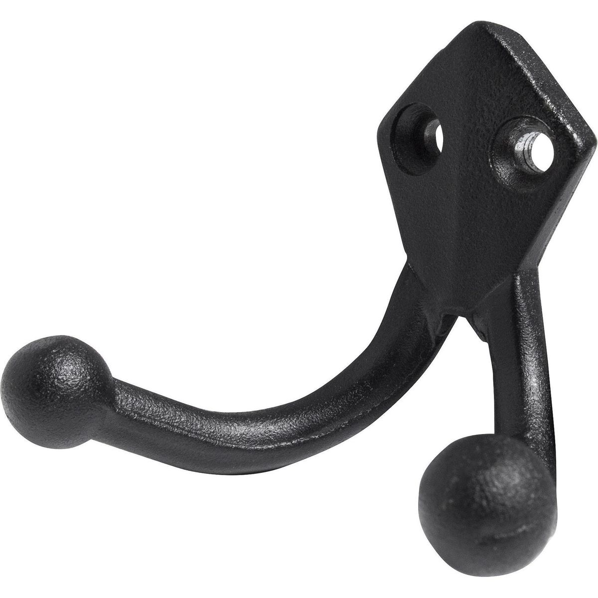 REY - Gancho para Percha Doble Zinc Negro