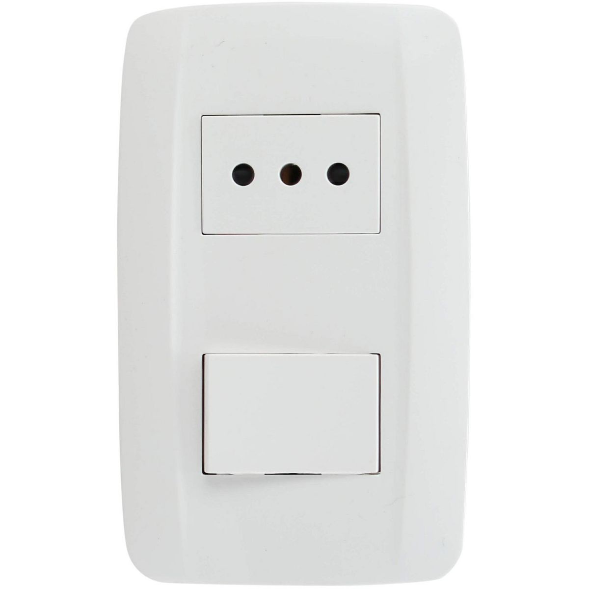 KARSON - Interruptor 9/12 y tomacorriente 10 A Blanco