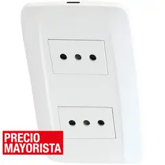 KARSON - Tomacorriente doble 10 A Blanco