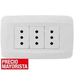 KARSON - Tomacorriente triple 10 A Blanco