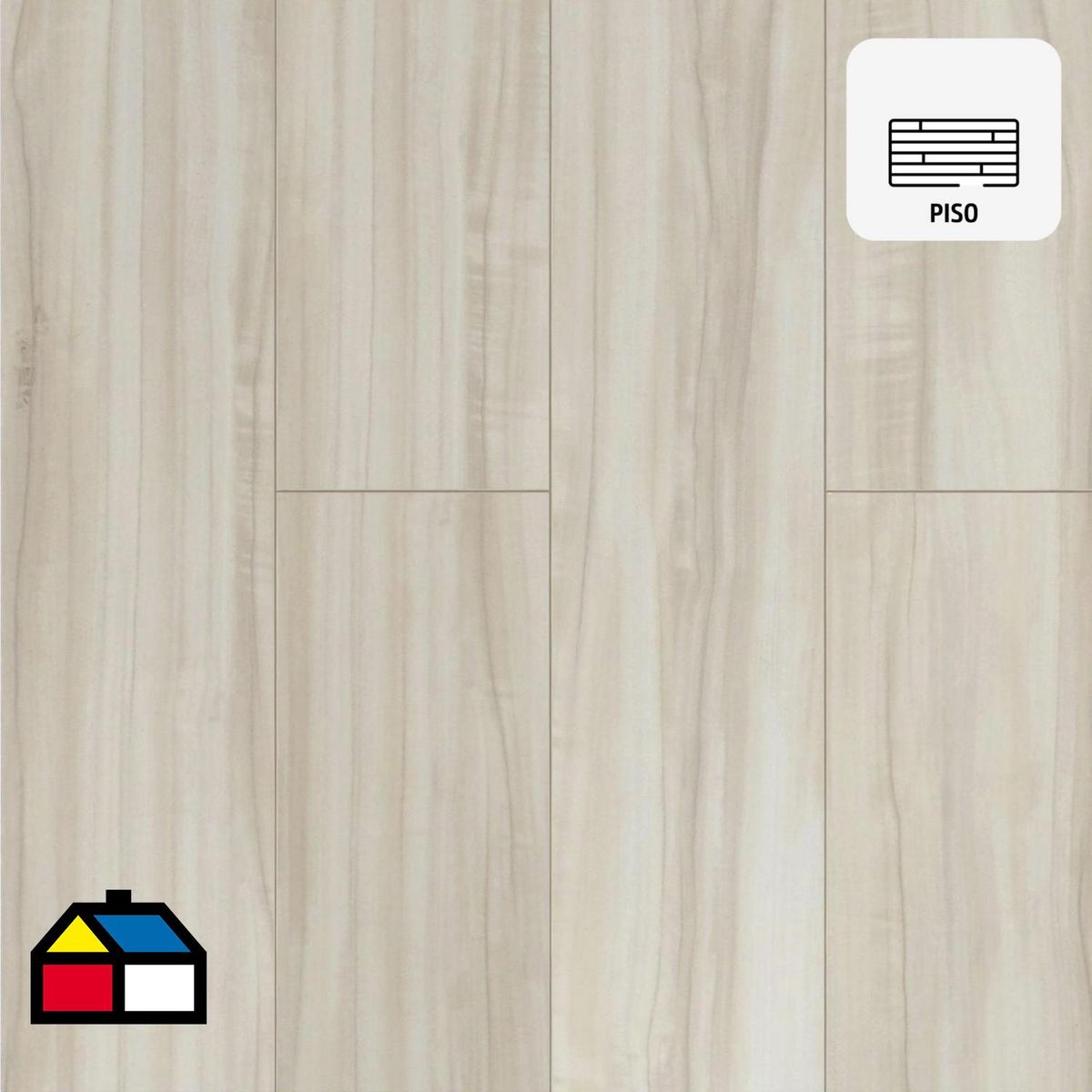 HOLZTEK - Piso Flotante 8 mm MILKY BRILLANTE Blanco 1.9 m2