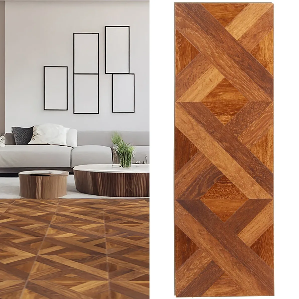 HOLZTEK - Piso Flotante 8 mm PARQUET SQUARE Café 2.88 m2