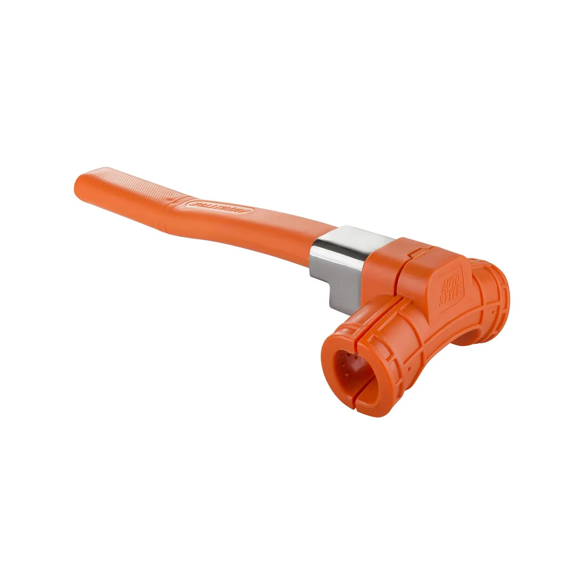 AUTOSTYLE - Trabavolante Metálico Autostyle Tipo T Naranjo Bloqueo Manubrio Auto