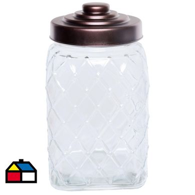 Frasco con tapa 3,2 litros vidrio transparente