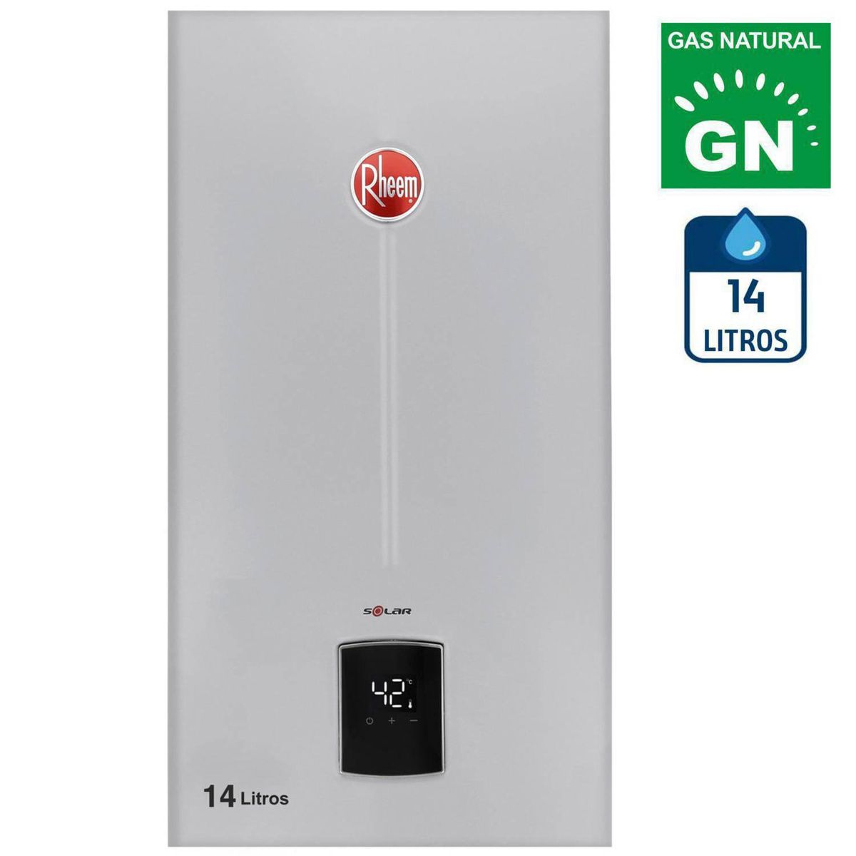 RHEEM - Calefont Gas Natural 14 Litros Tiro Natural Ionizado