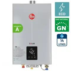 RHEEM - Calefont Gas Natural 14 Litros Tiro Forzado Ionizado
