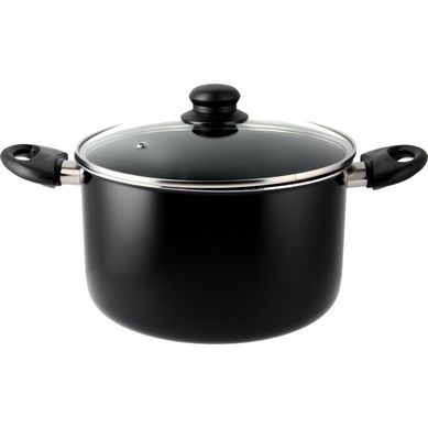 Olla de Aluminio 24 cm 6,3 Lts Negro
