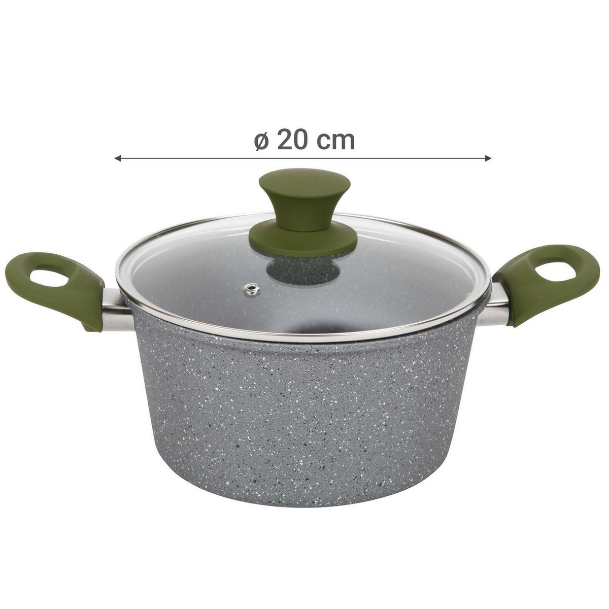 JUST HOME COLLECTION - Olla de Aluminio 20 cm 2,7 Lts Granito