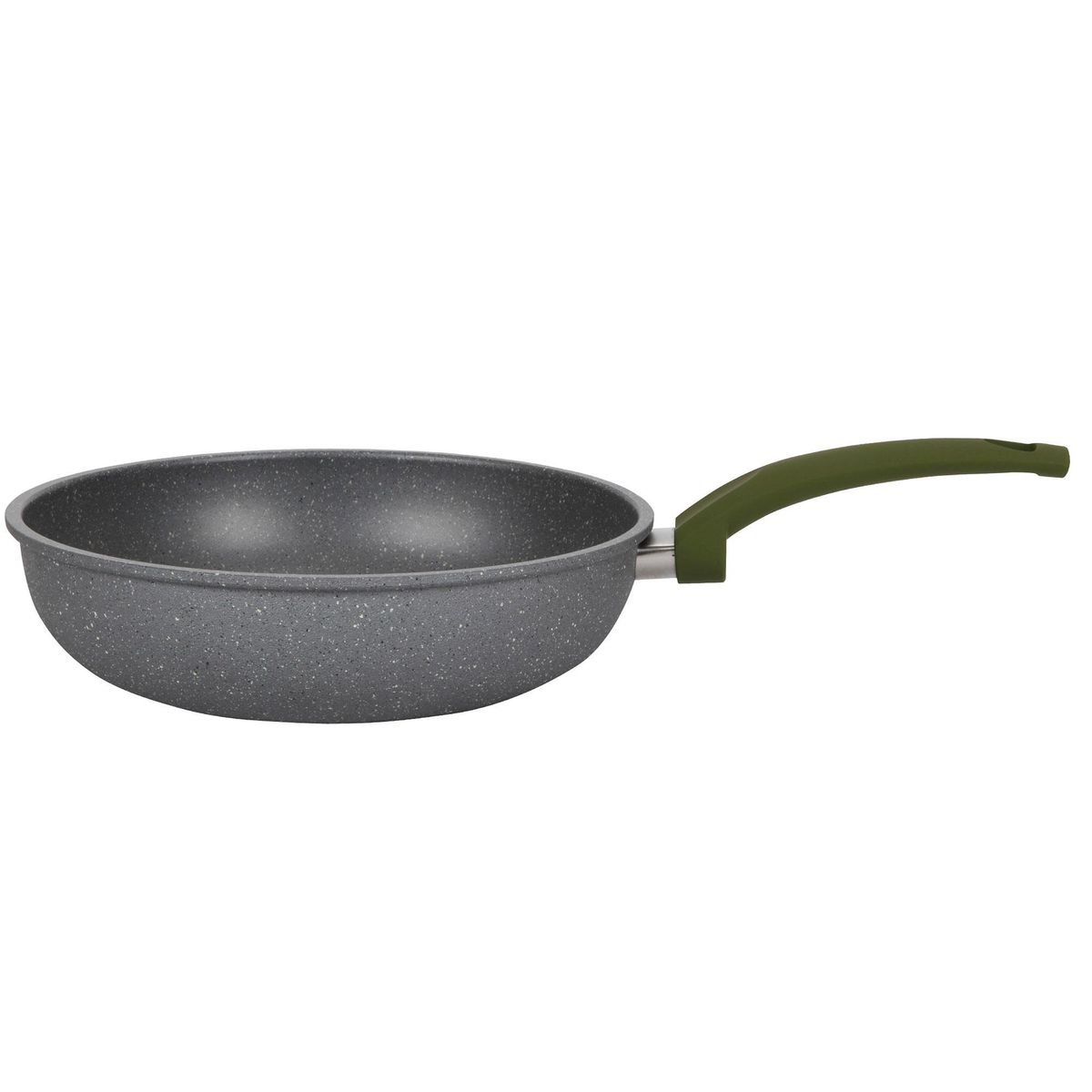 JUST HOME COLLECTION - Wok Antiadherente 28 cm 1 Piezas Aluminio Marbel Gris