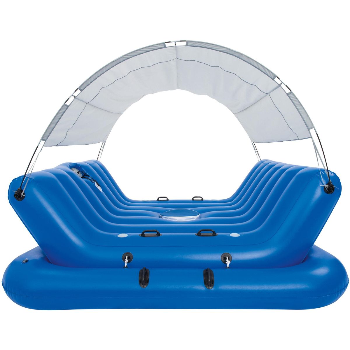 BESTWAY - Flotador Inflable Plástico para 4 Personas Azul 188x95x249 cm