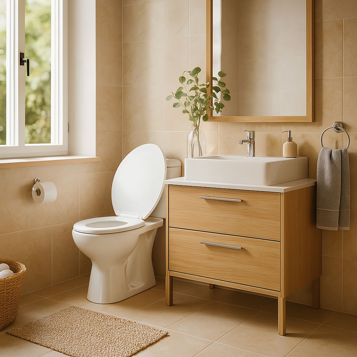 SANITANA - Sanitario WC/WC a Piso 20,5 cm 6 Litros Munique Blanco