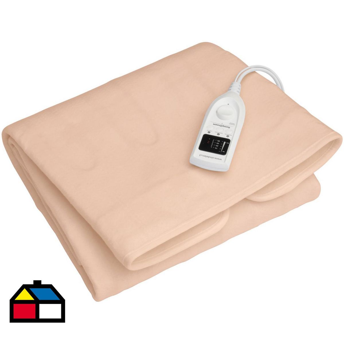 SINDELEN - Calientacamas CC-B207GR Eléctrica Lana Sintética 1 plaza 60 W Beige