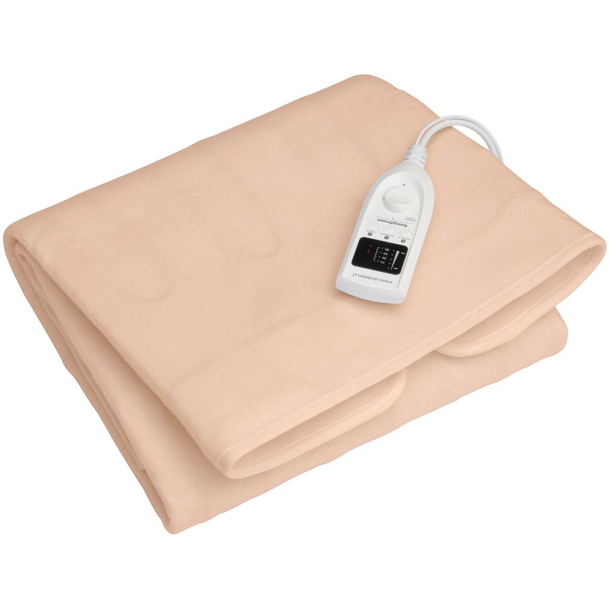 SINDELEN - Calientacamas CC-B207GR Eléctrica Lana Sintética 1 plaza 60 W Beige