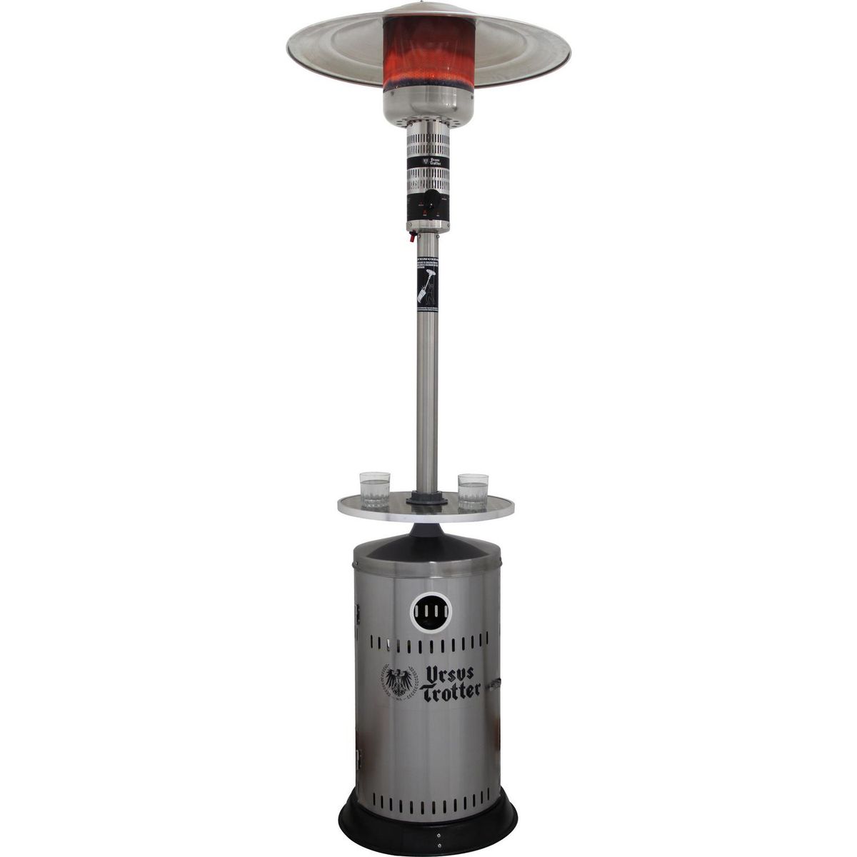 URSUS TROTTER - Calefactor de Terraza UT 15-K a Gas Licuado Acero / Propano Plateado