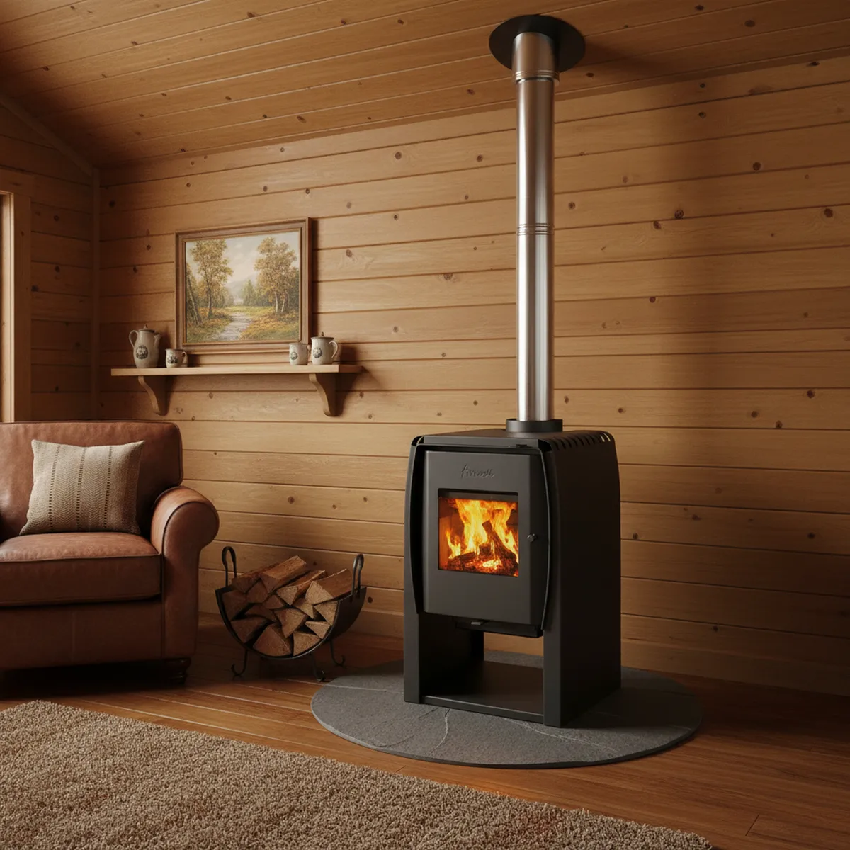 AMESTI - Estufa Leña Nordic 360 Gris