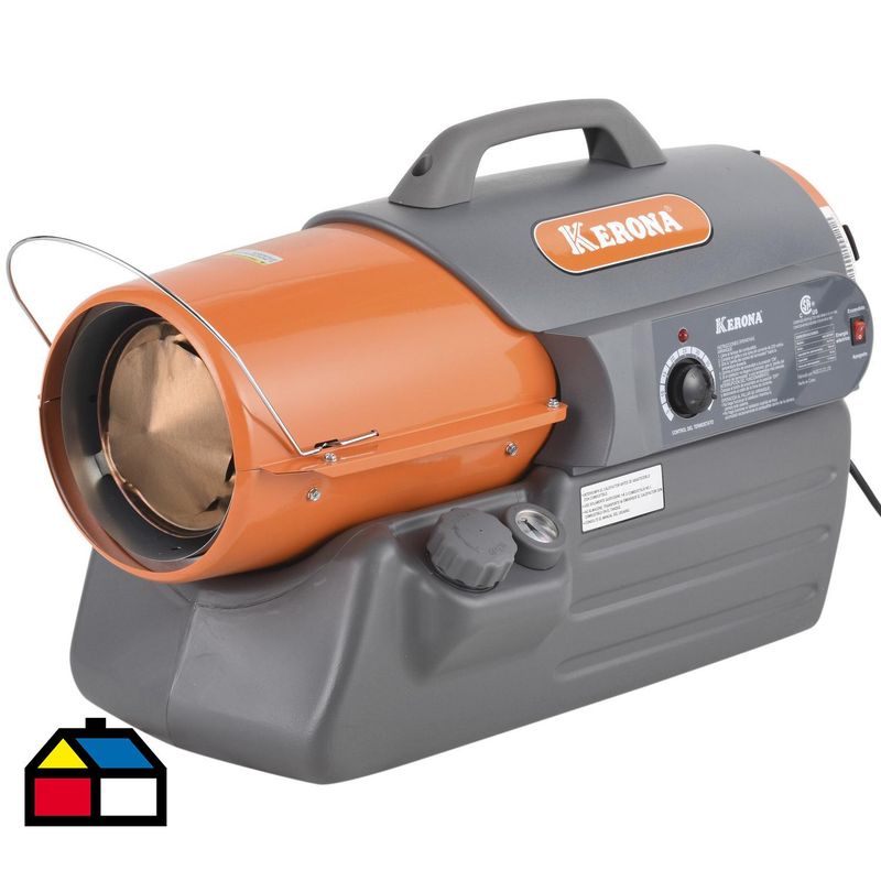 KERONA - Calefactor Industrial a Parafina Metal Naranjo/Gris