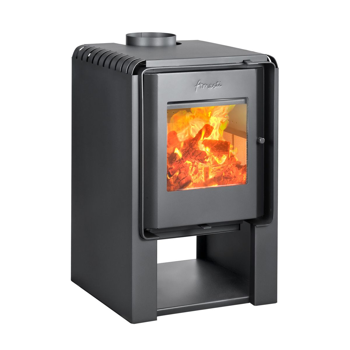 AMESTI - Estufa Leña Scantek 380 Gris Charcoal