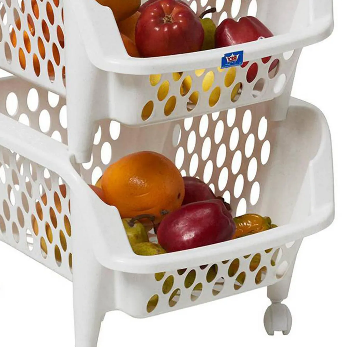 REYPLAST - Carro verdulero 73x36,3x42 cm polipropileno 3 canastos