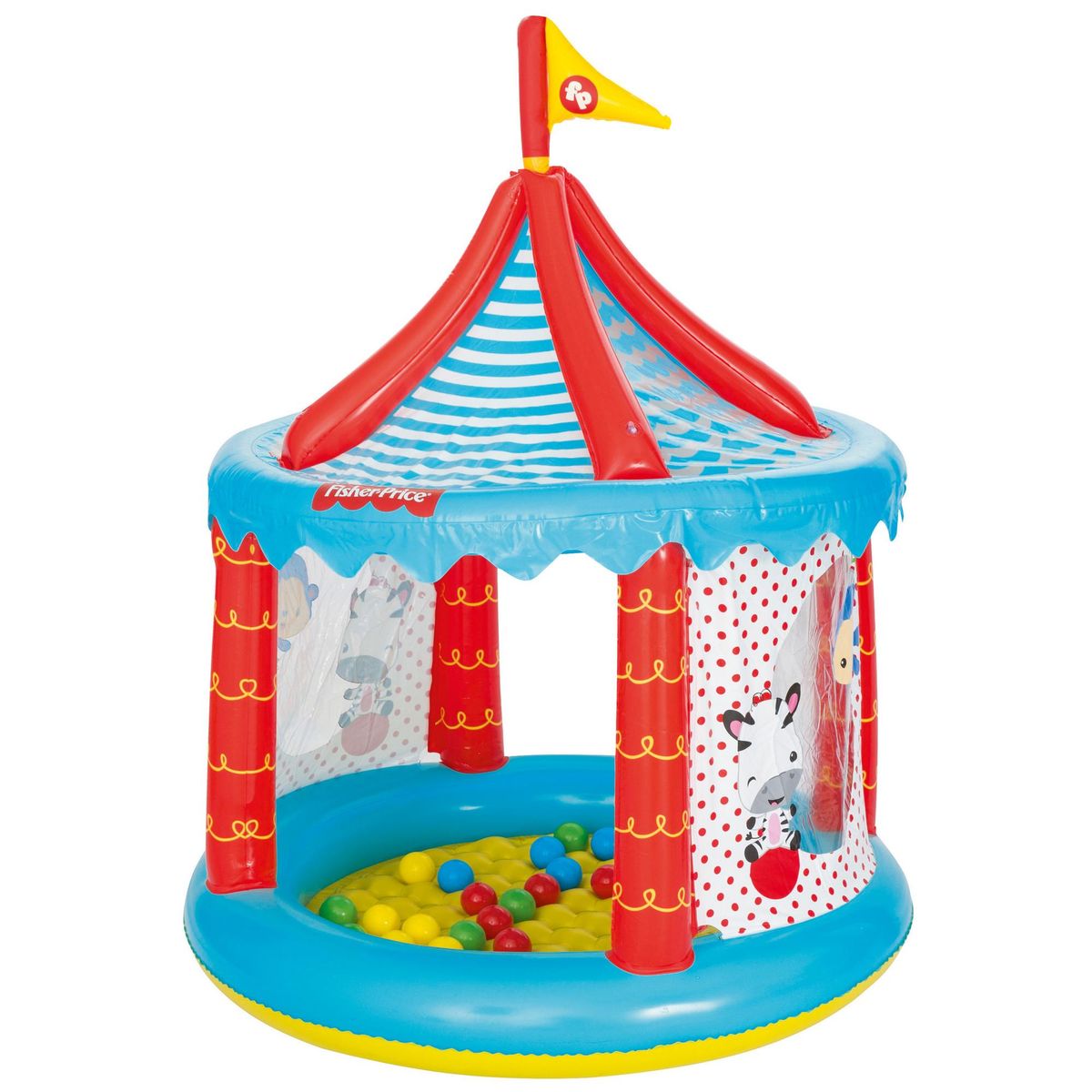 BESTWAY - Circo Inflable 25 Pelotas 137x104x104 cm Multicolor