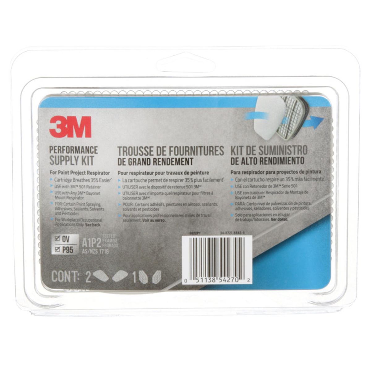 3M - Kit Respirador P100 3M para partículas y vapores