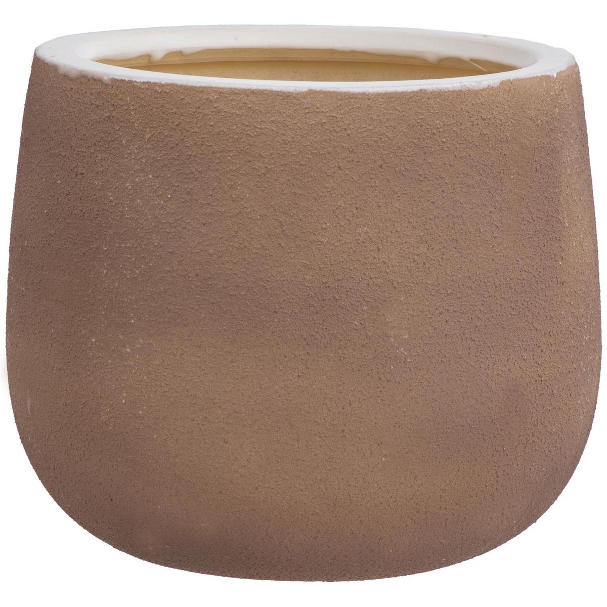Macetero Ceuta de Cerámica 22x18 cm Beige, marca CASA BONITA - Foto Principal
