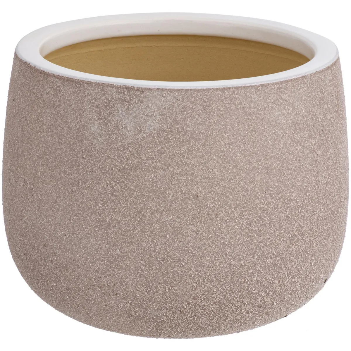 CASA BONITA - Macetero Ceuta de Cerámica 30x23 cm Beige