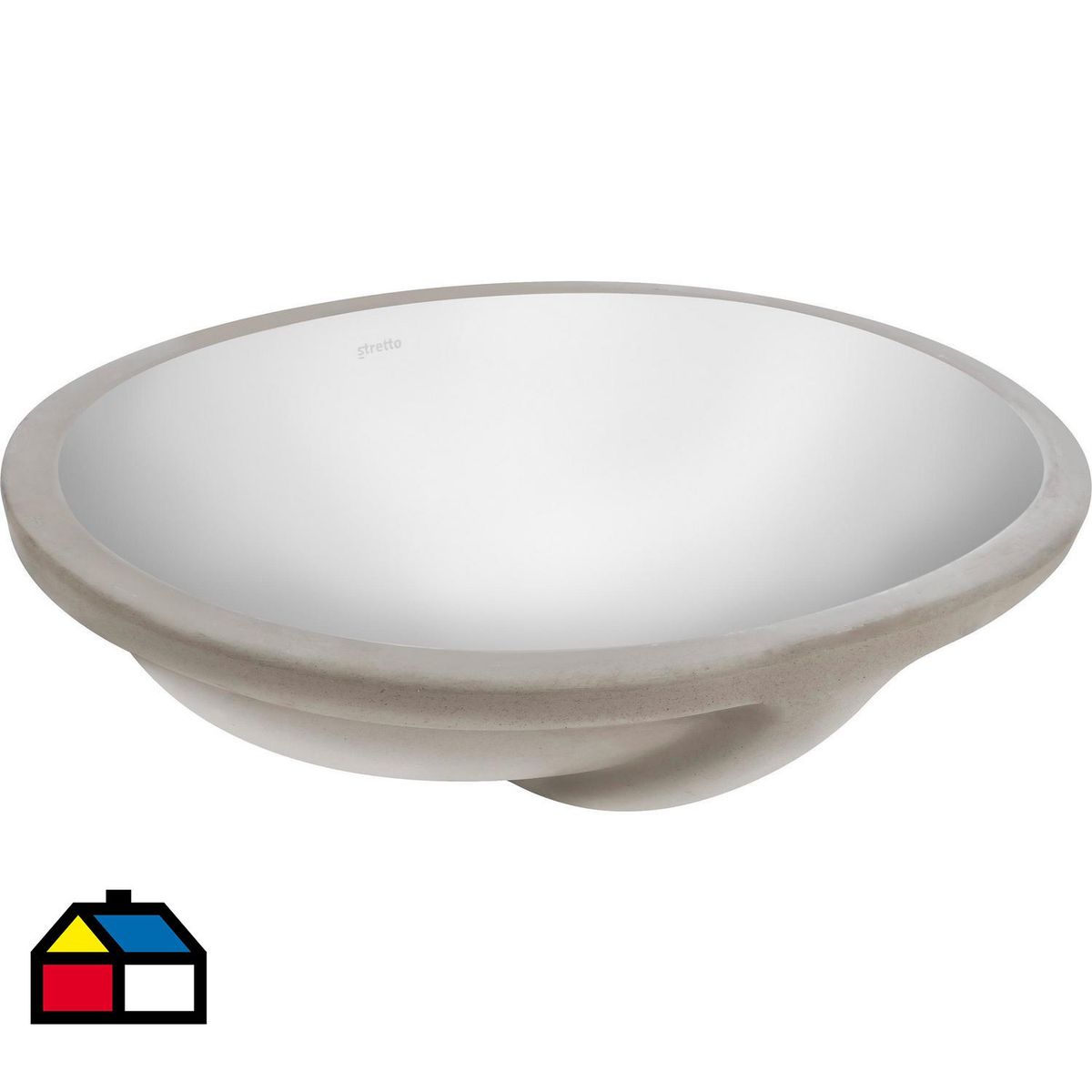 STRETTO - Vanitorio bajo cubierta Magno 57x42 cm loza vítrea