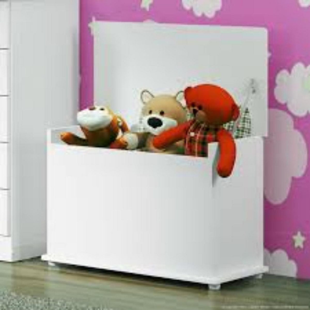 KIDSCOOL - Baúl 50x38x67 cm blanco