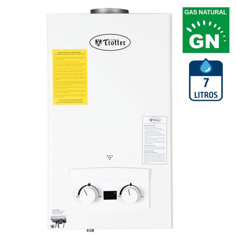 ALBIN TROTTER - Calefont Gas Natural 7 Litros Tiro Natural Ionizado