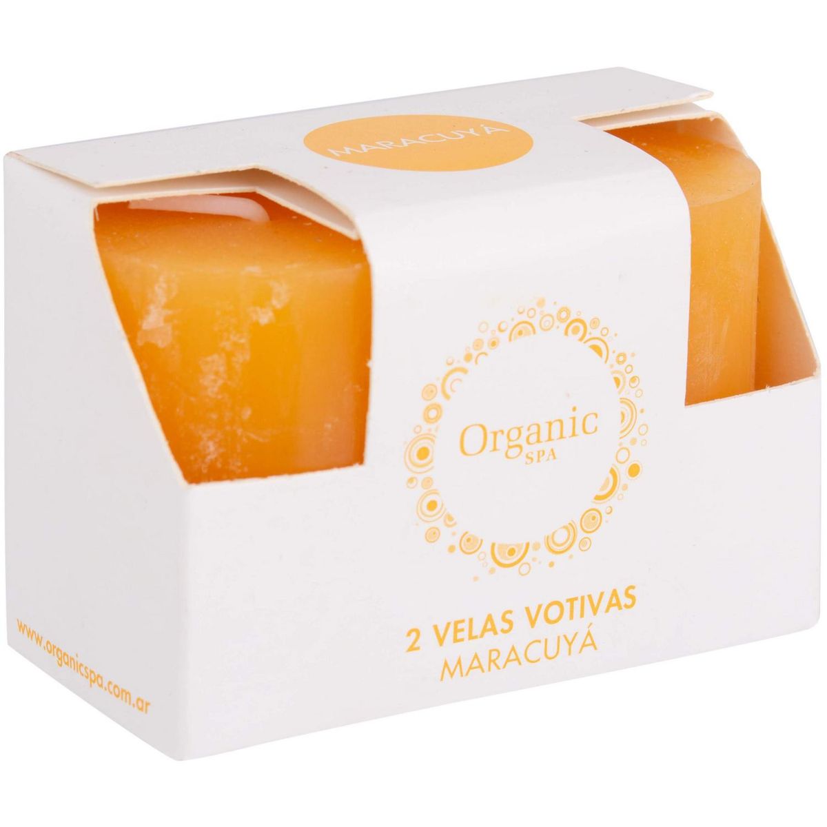 ORGANIC - Set de velas votiva maracuyá 2 unidades